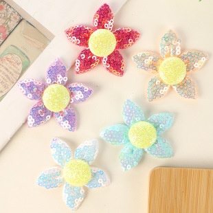 Spot ultrasonic sequins button five-pointed star fabric children's hair accessories shoes clothing luggage accessories diy accessories