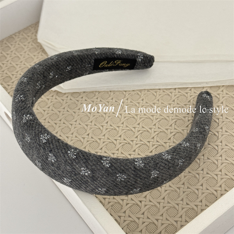 Otoño y invierno Meilade coreano retro estricto esponja cabeza de banda nueva variedad de terciopelo alto cráneo ancho banda de cabello mayorista