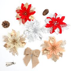 クロスボーダークリスマスシミュレーション花立体三層金粉花クリスマスツリー装飾品花輪クリスマスアクセサリー卸売り