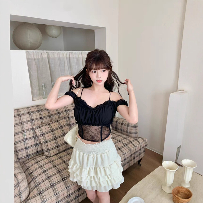 French Socialite Waist Slimming Inner Wear Push-Up Tube Top Lace Hot Girl Style Push-Up Tube Top Pure Desire