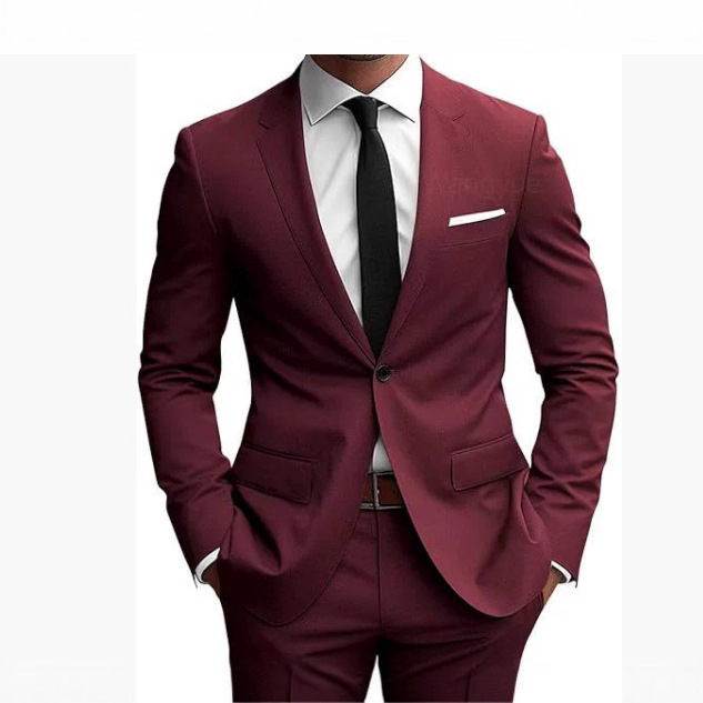 Foreign Trade Hot-Selling Men's Suit Suit European and American Casual Suit Trousers Two-Piece Wedding Dinner Suit Jacket for Men Foreign Trade Hot-Selling Men's Suit Suit European and American Casual Suit Trousers Two-Piece Wedding Dinner Suit Jacket for Men