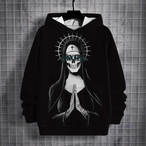 2025 Spring and Autumn Hooded Sweatshirt 3D Digital Printing Series Men's Casual Hooded Sweatshirt
