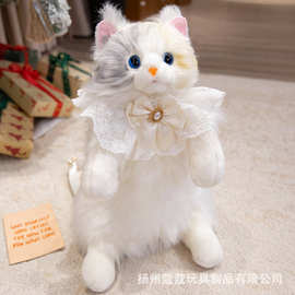 跨境仿真猫背包可爱三花猫布偶猫毛绒玩具双肩包女生礼物