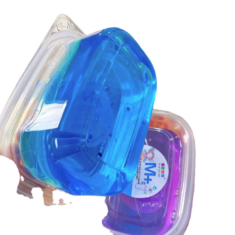 Juguete para niños Cristal de barro espuma pegamento descompresión juguete DIY hecho a mano transparente Cristal de barro 2 yuanes grandes almacenes al por mayor