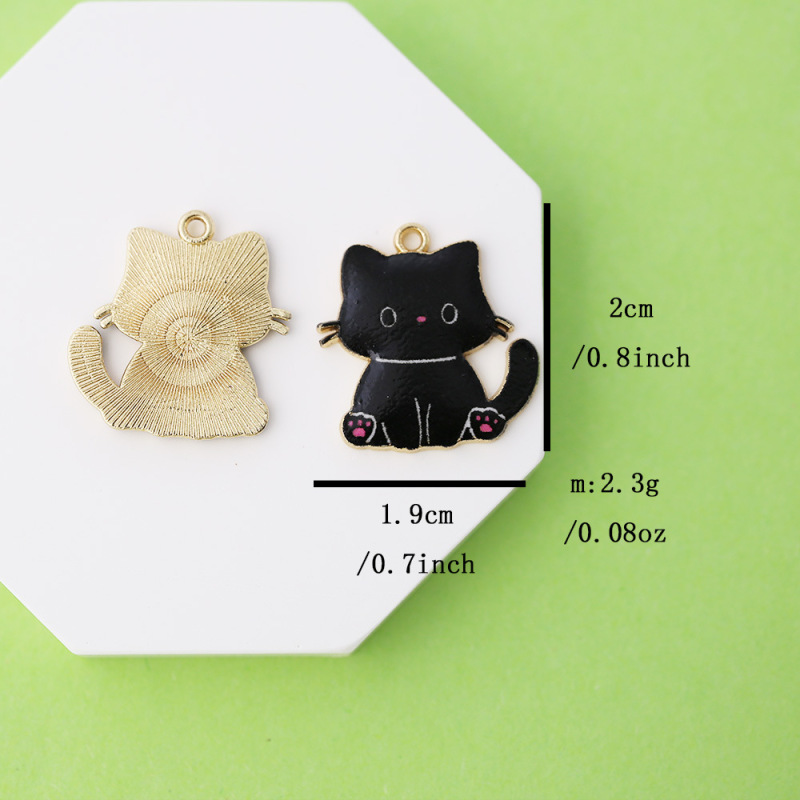 国境を越えたアニメかわいい合金プリントペンダント猫アクセサリー動物アクセサリー携帯電話ブローチメーカー|undefined