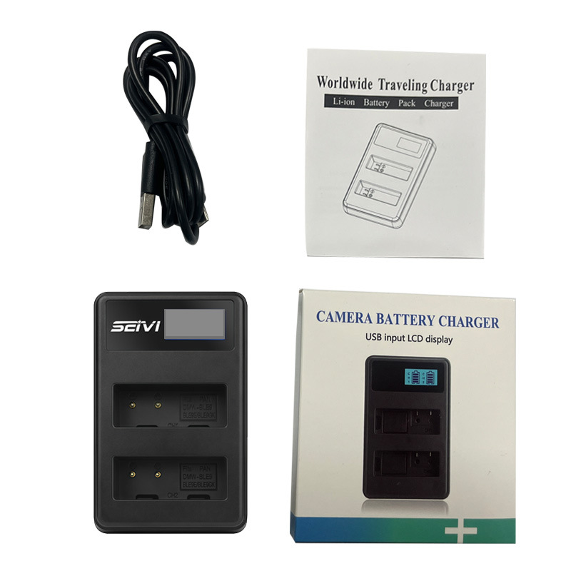 BLE9/BLG10 BMB9 Batería de litio Cargador doble para cámara digital Panasonic GM5 GF7 GF8