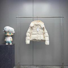 正确版本现货高品质M家新款女士方形绗缝连帽短款羽绒服夹克外套
