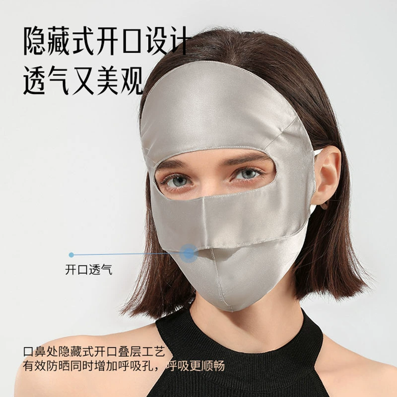 Silk anti-radiation mask, sun protection, UF-protection