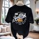 Men's short-sleeved T-shirt 2024 Summer new men's fashion casual Korean style cotton round neck printed short-sleeved T-shirt