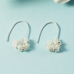 Floral Earrings 2022 New Arrival Subtle Clear Stud Earrings Light Luxury Bellflower Earrings Winter High-End Earrings
