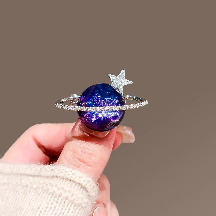 Blue Planet Series Trendy Brooch Distinctive Women's High-end Light Luxury South Korea Atmospheric Sweater Suit Corsage Accessories Pin