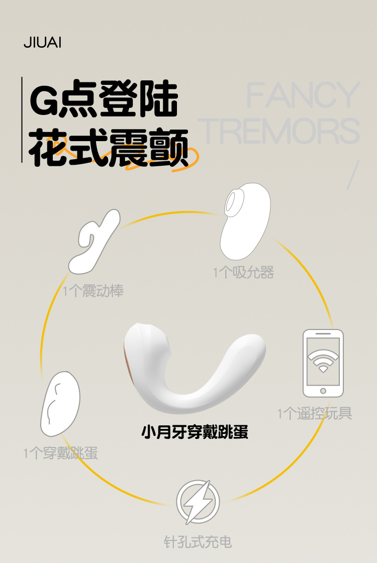 Jiuai Portable Vibrating Egg for Women, Rechargeable G-Spot Wand with 9 Vibration Modes — detail image 16