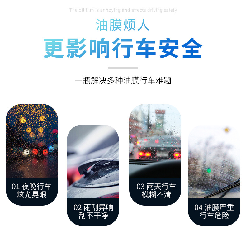 Car Oil Film Remover, Front Windshield Decontamination and Oil Removal, Window Cleaning Paste, Car Oil Film Remover, Window Cleaning and Anti-Fogging