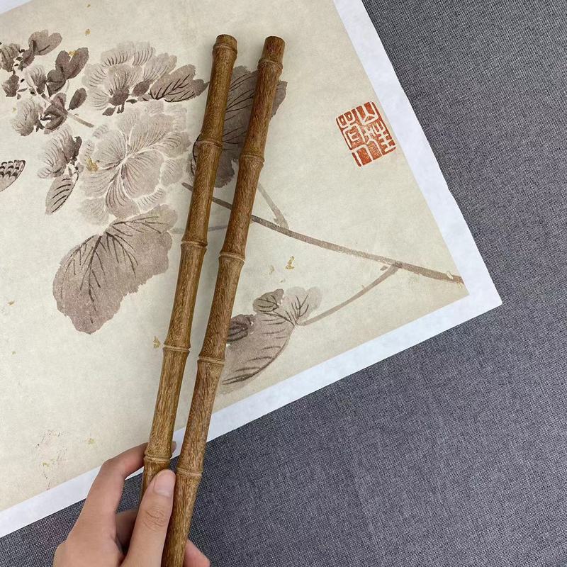 竜鳳檀竹節棒一体彫刻竹太極棒武術棒盤|undefined