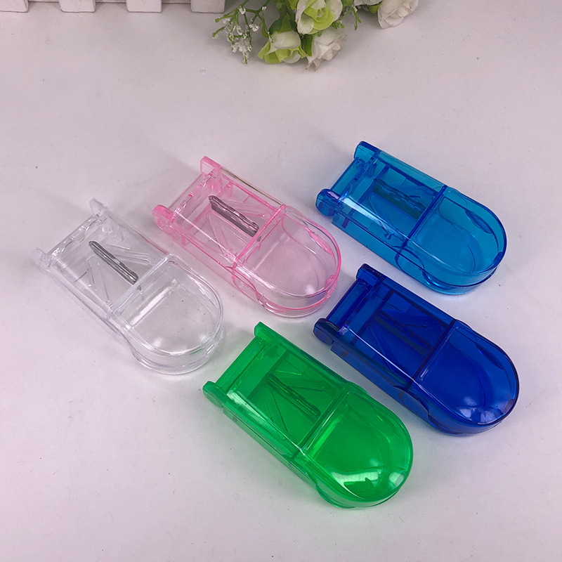 Transparent Medicine Cutting Box, Medicine Cutter, Medicine Divider, Medicine Splitter, Divider, Medicine Cutting Box for the Elderly