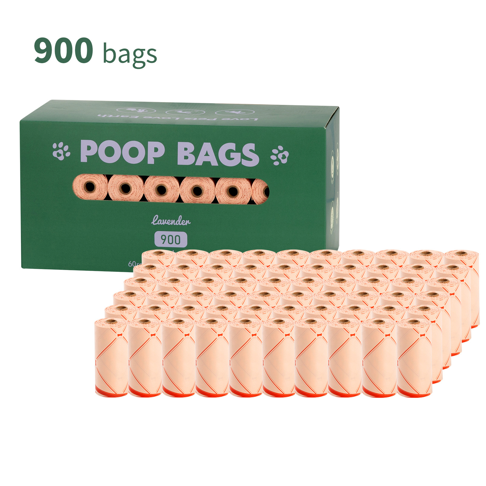 Nueva bolsa de mierda degradable ecológica para perros, bolsa de heces portátil, dispensador de clip de manos libres, bolsa de basura para mascotas
