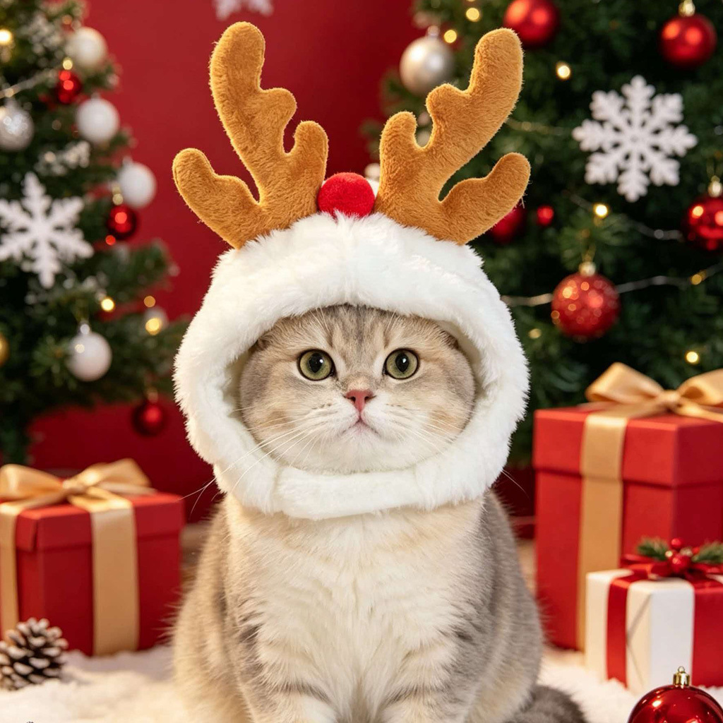 Sombrero de Navidad para Mascotas de Poliéster