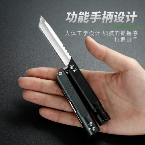 New outdoor survival multi-functional knife, portable tool belt, bottle opener, can opener, saw, fire starter, whistle