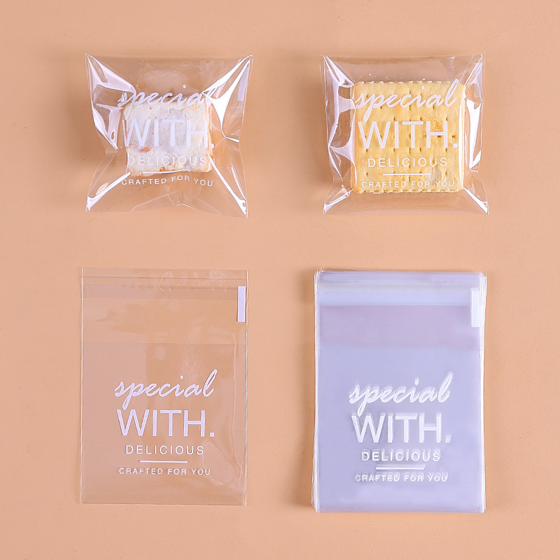 Navidad auto-Sellado bolsa pegajosa copo de nieve bolsa de embalaje crujiente máquina de sellado bolsa Año Nuevo leche azufaifo Galleta de vaca papel de embalaje azúcar