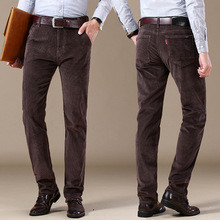 一件代发6686弹力条绒裤灯芯绒男裤常规款中年休闲裤直筒宽松长裤