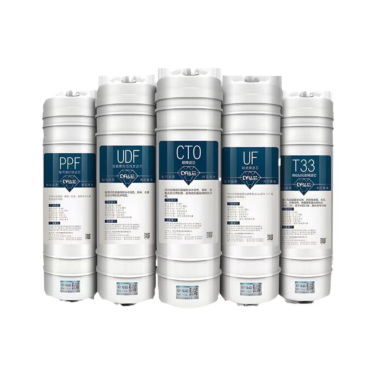 Juego de elementos filtrantes Purificador de agua universal 10 pulgadas de conexión rápida de alto valor de yodo Filtro de agua del grifo de la cocina Purificador de agua Accesorios de filtro