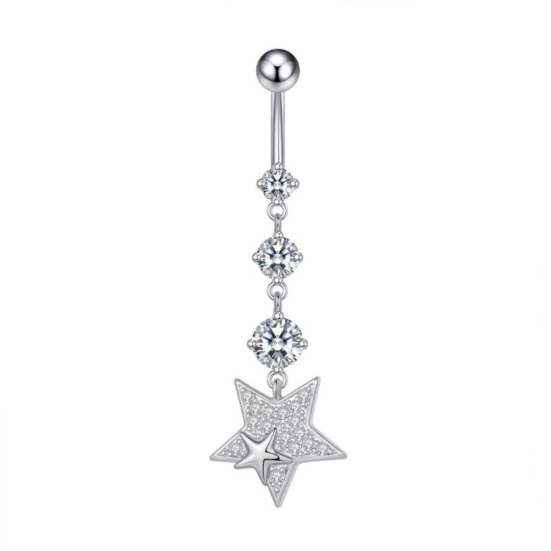 Silver pointed spike labret stud material detail