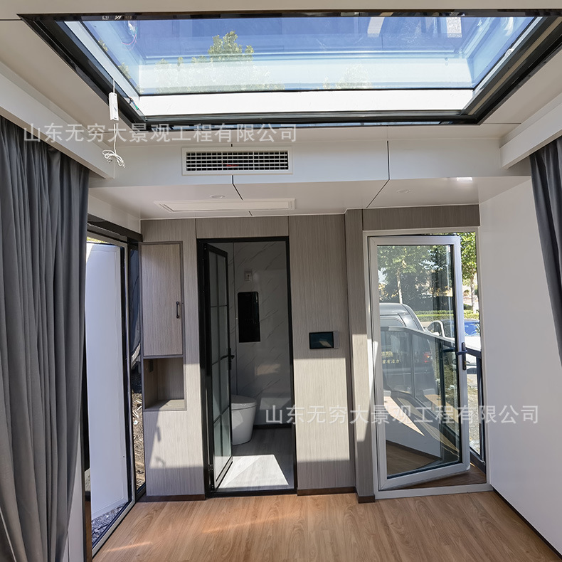 Shandong inteligente espacio cápsula B & B cielo estrellado vista habitación al aire libre lugar escénico móvil casa bosque B & B fabricante