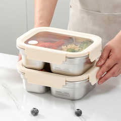 304ステンレス製タッパー電子レンジ弁当箱ランチボックスシール弁当箱冷蔵庫おかず入れ食品容器