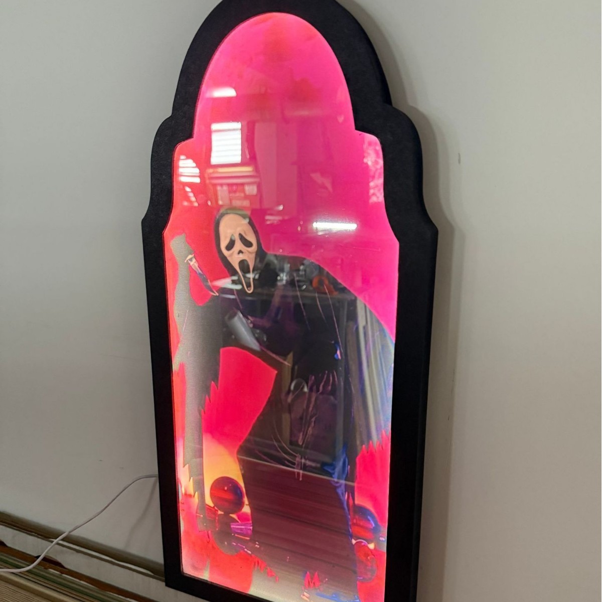 C형 레드 데스컴 왔다 갔다 웨이브형 대형 (500*240mm)