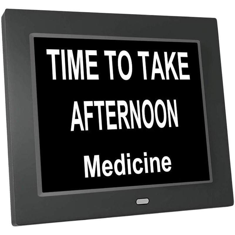 Reloj digital de 8 pulgadas más vendido transfronterizo, marco de fotos digital, pantalla LCD electrónica, recordatorio de medicamentos para personas mayores