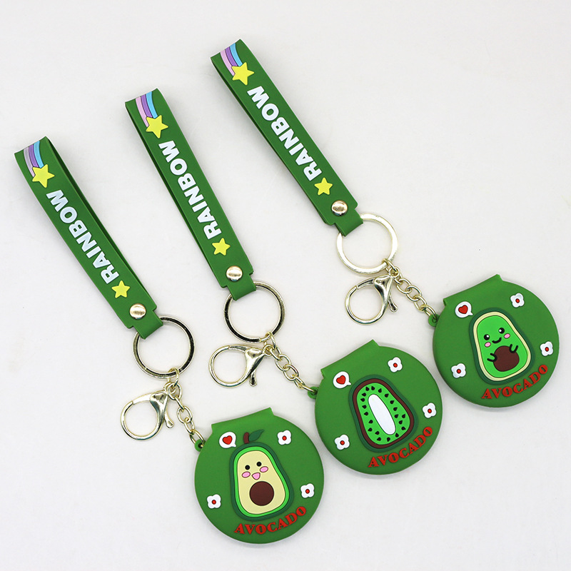 Nuevo espejo redondo pequeño portátil de dibujos animados lindo corazón de niña espejo de maquillaje plegable dormitorio vestidor espejo venta directa de fábrica