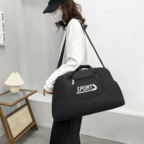 Lightweight sports fitness bag, new large capacity Oxford cloth travel bag, dry and wet separation yoga swimming handbag