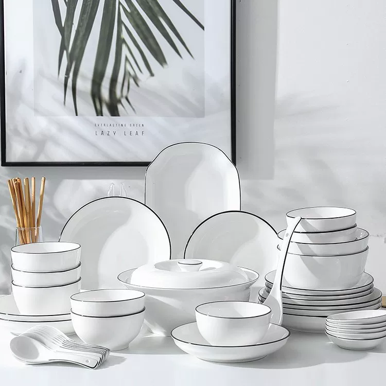Набор Nordic ceramic bowl Feize - 2024 новая посуда для сервировки, миски для супа и лапши с тарелками и столовыми приборами