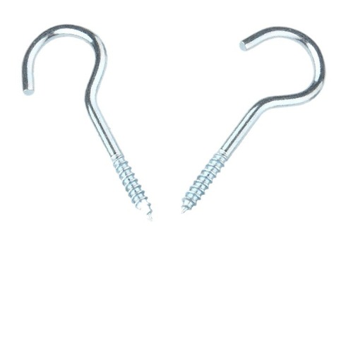 Open sheep's eye screw question mark hook self-tapping screw horn nail white plastic coated cup hook light hook closed sheep's eye nail