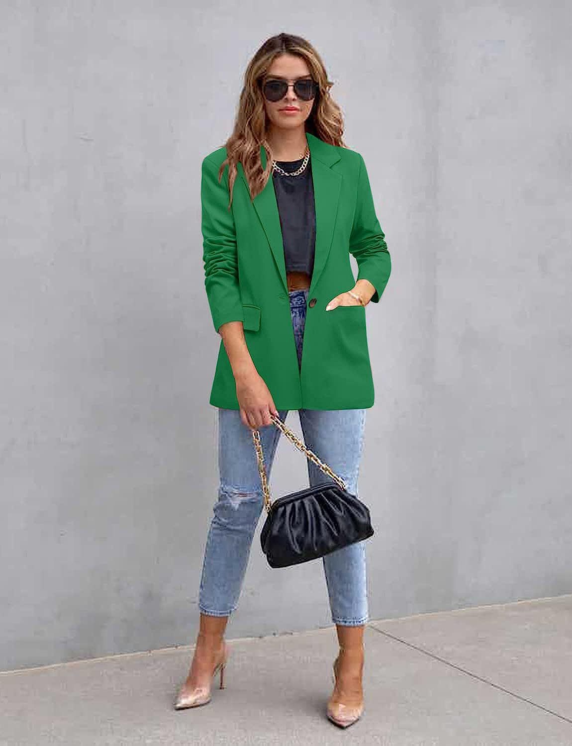 420g Weight Blazer Outerwear Type Long Sleeve Sleeve Length Single Breasted Placket Type Polyester Fabric Type Blazer Tops Type 1 Piece Quantity Business, Cocktail Party Occasion Turndown Neckline Slim Fit Type Solid Color Pattern Spring, Autumn Season Women's Gender Pocket Design Elegant, Formal Style Women's Blazer Long Sleeve Blazers Pocket Elegant Formal Solid Color 12