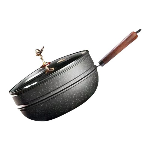 Mafanstone Labor Flying Goddess Steaming Frying Pan Non-stick Cookware for Home with Steamer, Annual Gala, Red Moves China