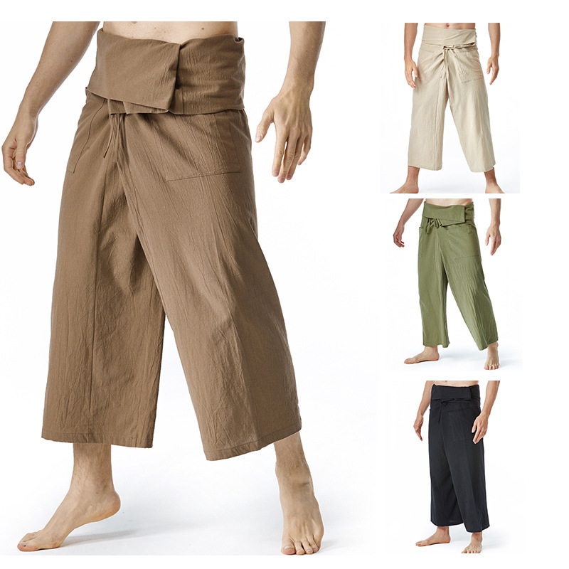 Cross-Border 2025 New Foreign Trade One-Size-Fits-All Thai Fisherman Pants for Men and Women, Loose Sports Yoga Pirate Harem Pants Cross-Border 2025 New Foreign Trade One-Size-Fits-All Thai Fisherman Pants for Men and Women, Loose Sports Yoga Pirate Harem Pants