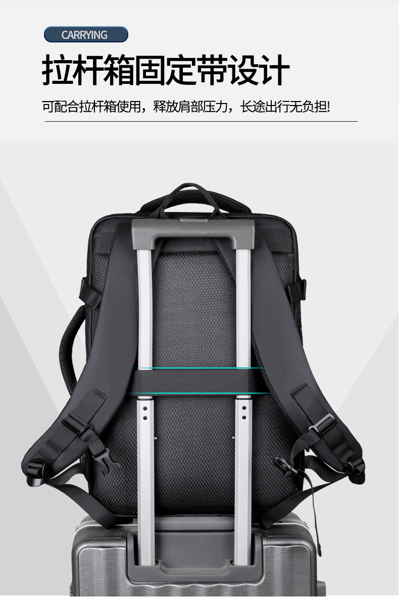 Dual-shoulder backpack large capacity short-distance travel lightweight pack men's multifunctional backpack business travel portable daypack