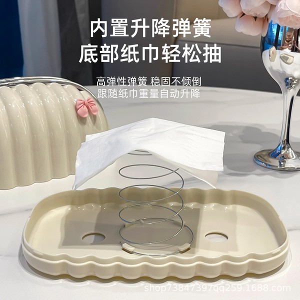 [Shake Sound Explosions] Marshmallow Tissue Box Living Room High-end ...