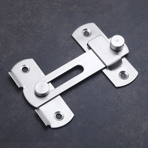 Factory-direct door latch, no-drill buckle for bathrooms—freestanding sliding door lock with hook, also suitable as a no-drill latch for swing doors.