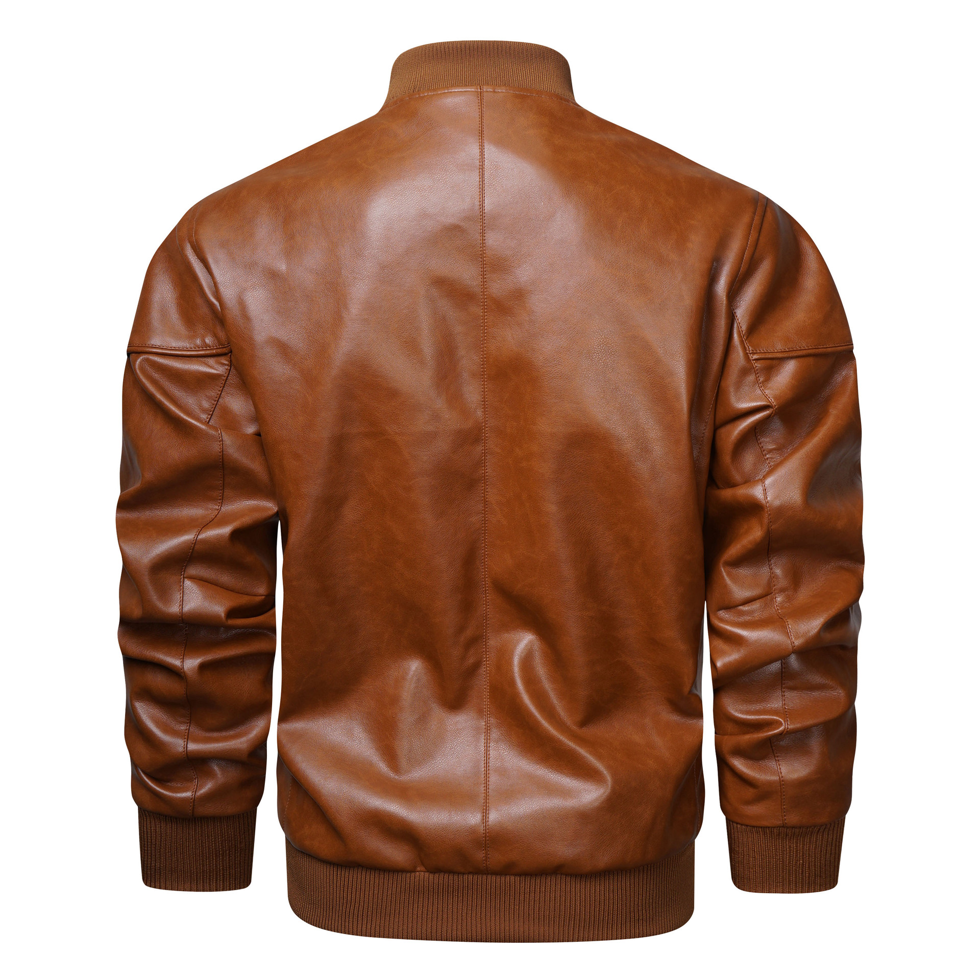 Neien Hierscht 2024 Baseball Kraang PU Fluchanzug einfach Basis Lieder Jiake Jackett trendy_voghion.com