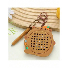 R 41171 Cartoon drawing board couple keychain ��ͨ��������Կ
