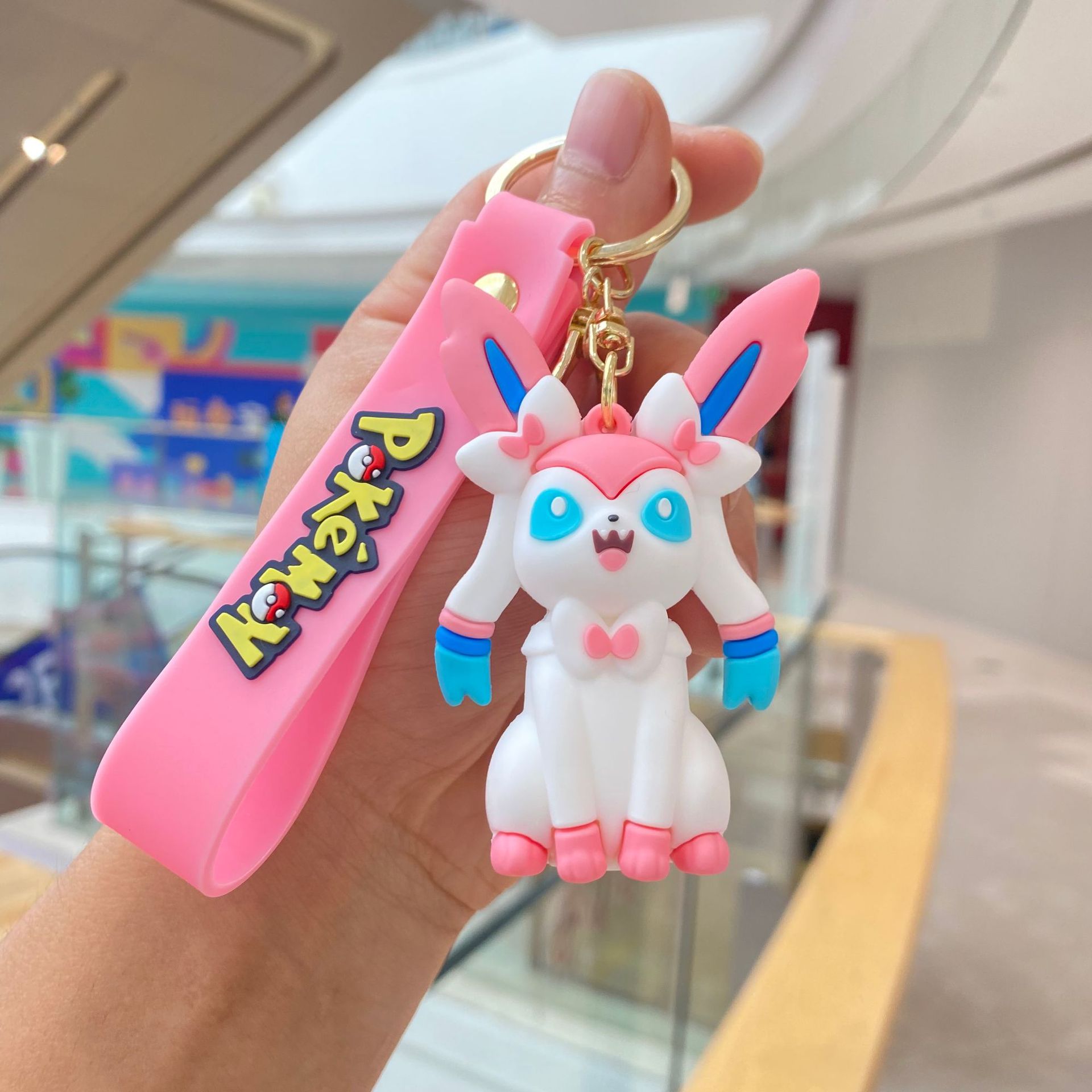 Dibujos animados Pikachu llavero Segunda Generación EBU muñeca clave colgante accesorios del coche lindo regalo de la muñeca al por mayor