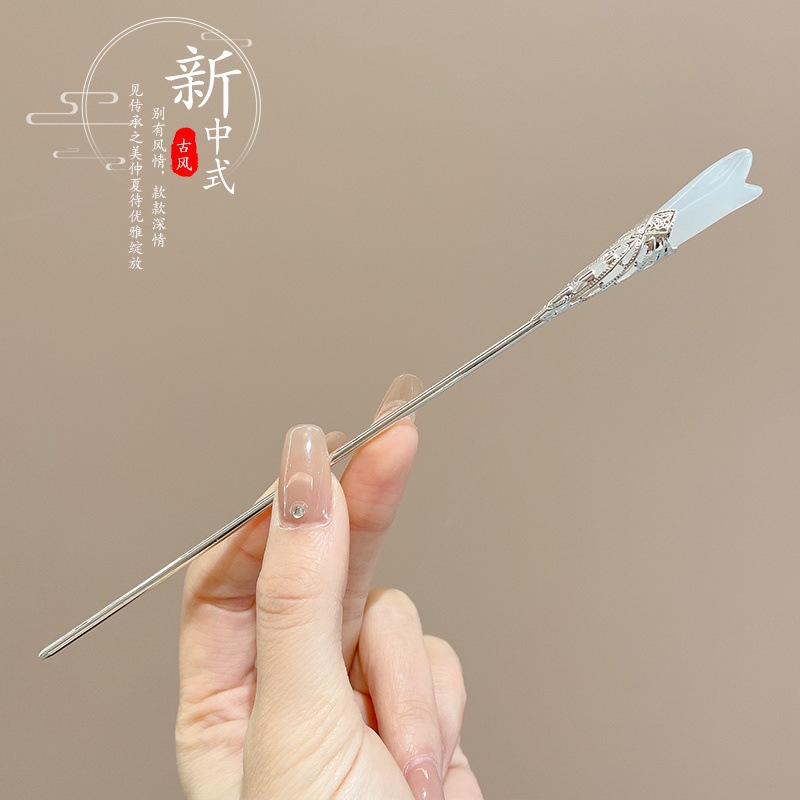 Clipper de cabello de flores de estilo antiguo, temperamento femenino de alto nivel, temperamento versátil, clipper de cabello de estilo chino, clipper de cabello de cabeza posterior.