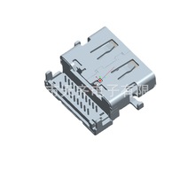 HDMI反向沉板母座 19P A型 沉板3.95 板上H=2.75 四脚插板 全插式