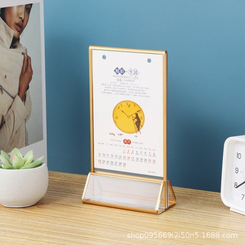 Acrylic standing signs with detachable gold-edged table cards, restaurant-specific price tags, and vertical table cards—wholesale available.