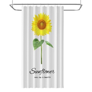 Small fresh series household shower curtain bathroom curtain hand-painted waterproof shower curtain factory direct wholesale