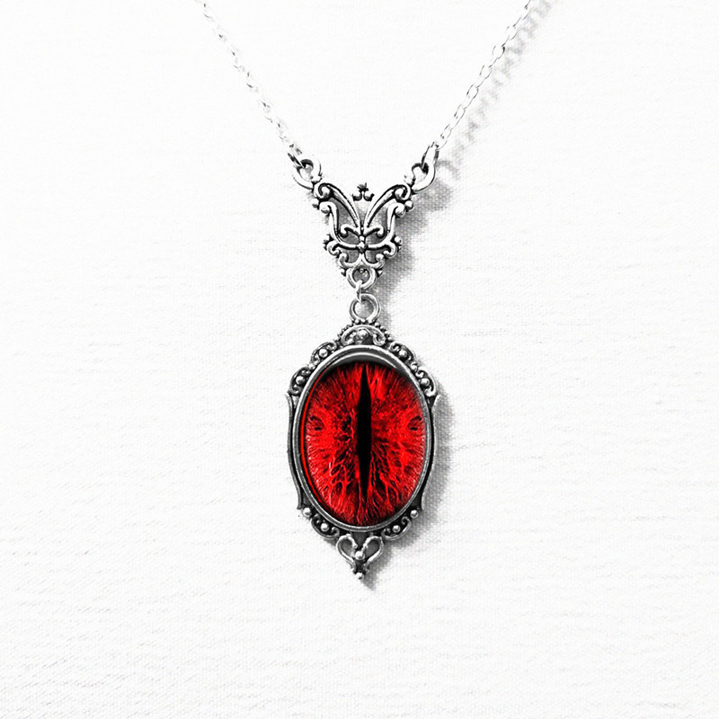 Cross-border foreign trade gothic blood cat's eye charm necklace vampire relief retro choke factory direct sales Cross-border foreign trade gothic blood cat's eye charm necklace vampire relief retro choke factory direct sales