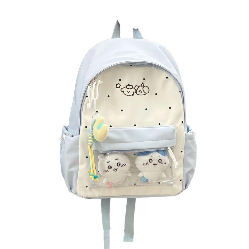 可爱学院书包女初中生小学生百搭少女透明双肩包追星小食量痛包|undefined