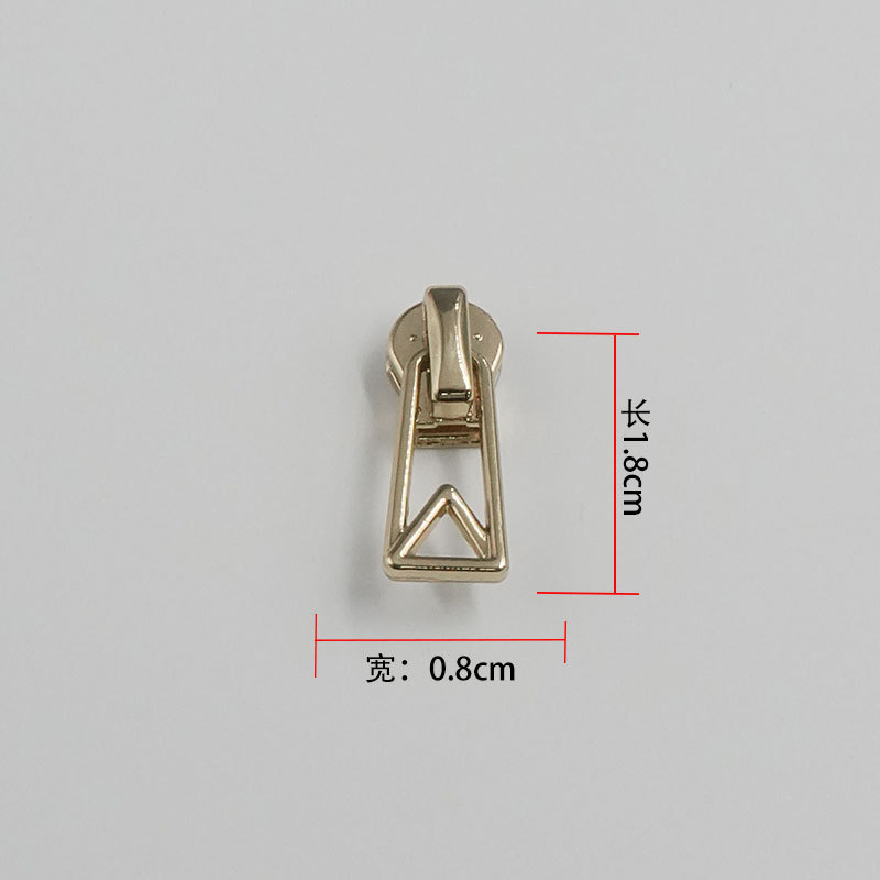 批发金属拉链头 3号拉链头浅金拉头拉片箱包拉链拉扣头5号拉链头|undefined